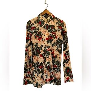 Vintage 70s Dagger Collar Long Sleeve Buttonup